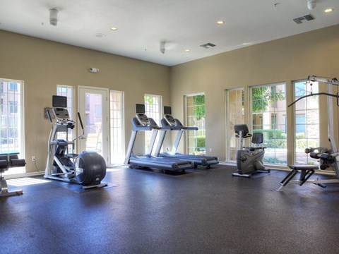 cardio machines and weighted machines in fitness center