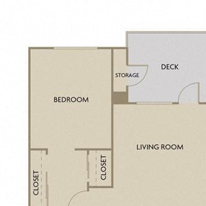 2 bed 2 Bath 1113 square feet floor plan B2B