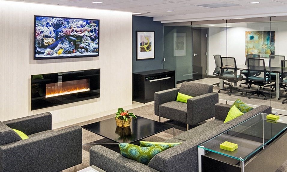 fireplace in clubhouse