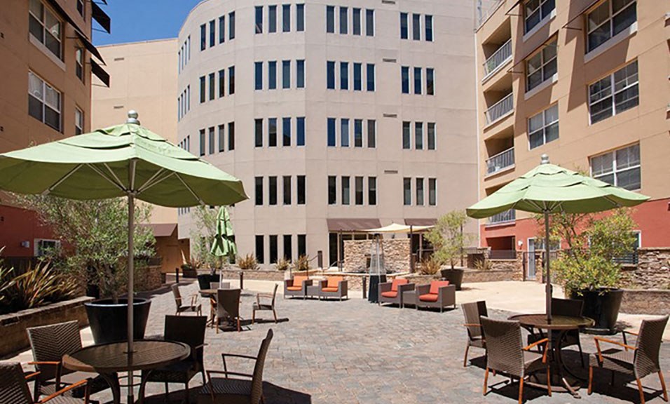 outdoor seating area