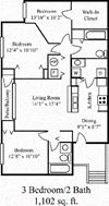 3 Bed Med