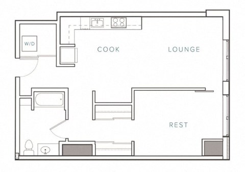 a floor plan of a home with a small footprint