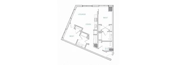 a floor plan of a bedroom apartment