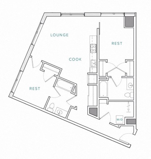 a floor plan of a bedroom apartment