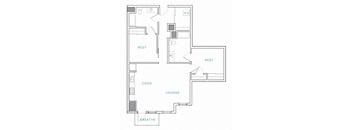 a floor plan of a home with a small footprint