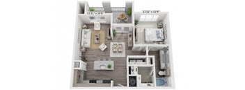 a floor plan of a two bedroom apartment