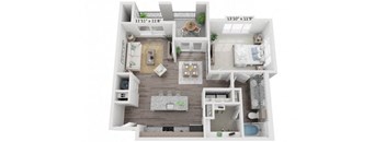 a floor plan of a two bedroom apartment
