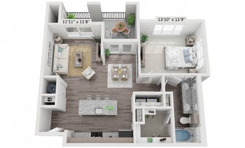 a floor plan of a two bedroom apartment