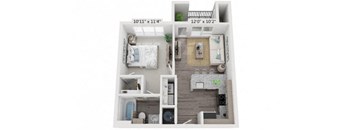 a floor plan of a two bedroom apartment
