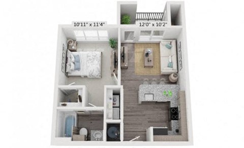 a floor plan of a two bedroom apartment