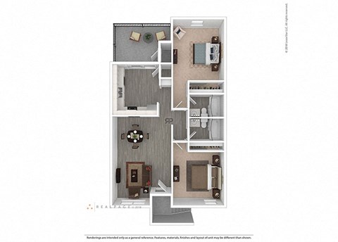 a floor plan of a two bedroom apartment