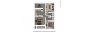 a floor plan with a bedroom and a bathroom