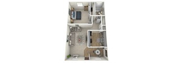The Jaunt Apartments in Charleston South Carolina photo of a one bedroom floorplan