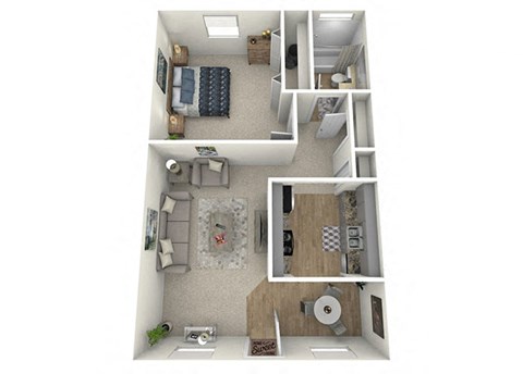 The Jaunt Apartments in Charleston South Carolina photo of a one bedroom floorplan