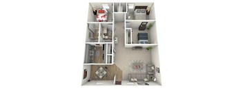 The Jaunt Apartments in Charleston South Carolina photo of a three bedroom floorplan