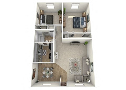 The Jaunt Apartments in Charleston South Carolina photo of a two bedroom floorplan