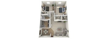 The Jaunt Apartments in Charleston South Carolina photo of a two bedroom floorplan