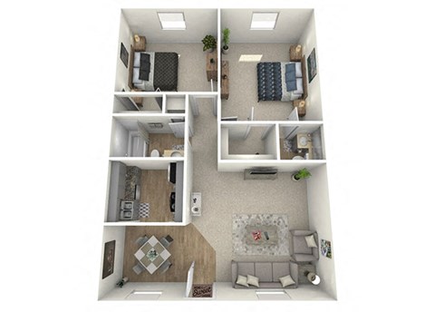 The Jaunt Apartments in Charleston South Carolina photo of a two bedroom floorplan