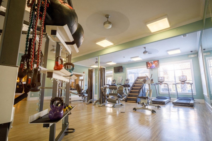 The Asher at Sugarloaf apartments in Lawrenceville Georgia photo of fitness center
