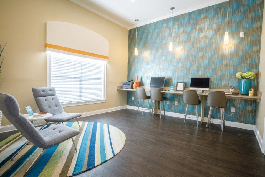 The Asher at Sugarloaf apartments in Lawrenceville Georgia photo of business center