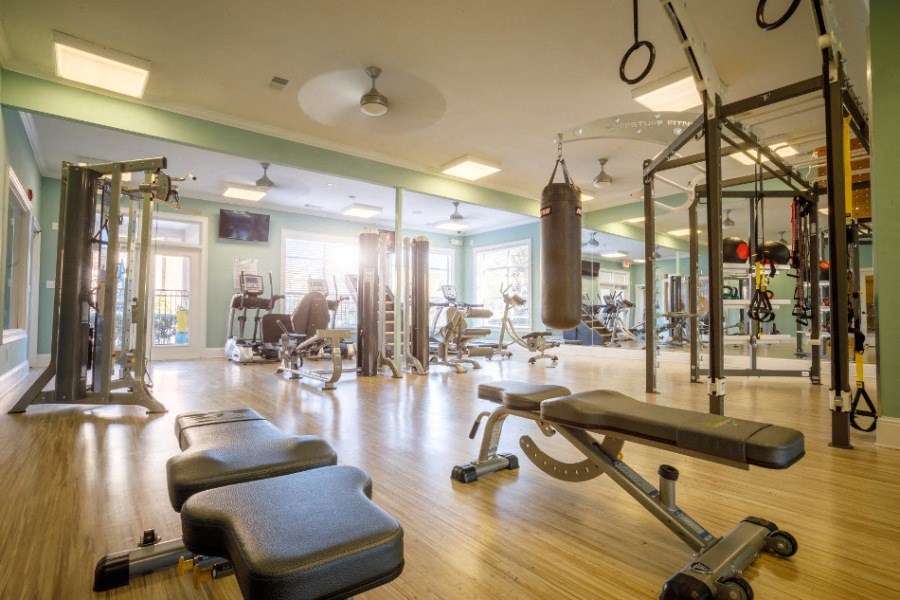The Asher at Sugarloaf apartments in Lawrenceville Georgia photo of fitness center