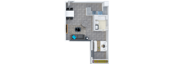 a floor plan of our studio apartment at riviera palms