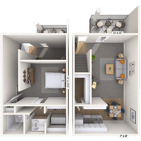 Marsh Cove Apartments in Savannah Georgia photo of one bedroom floorplan