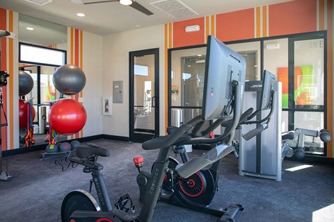 Fully equipped gym at Alowyn Homes at Centennial North Las Vegas