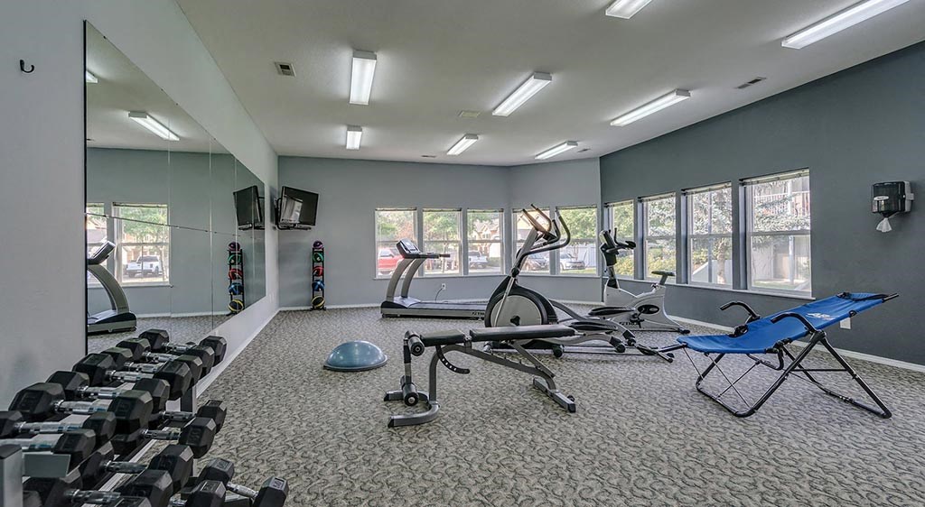 free weights and cardio equipment