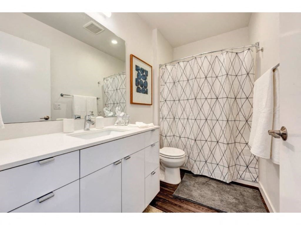 White bathroom interiors