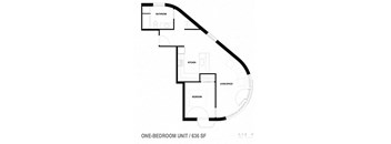 a floor plan of a house with a large spiral staircase