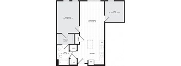 1 Bed 1 Bath Den - B1D