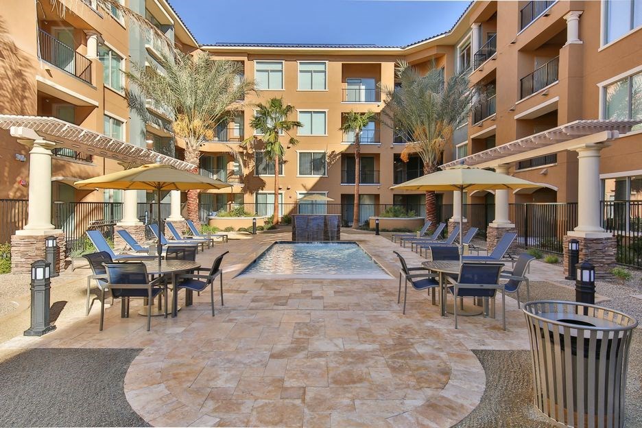 Adobe at Red Rock, Las Vegas Apartments, courtyard.