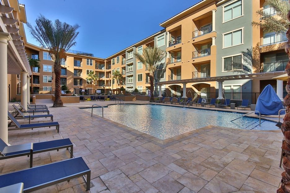 Adobe at Red Rock, Las Vegas Apartments, sparkling pool.