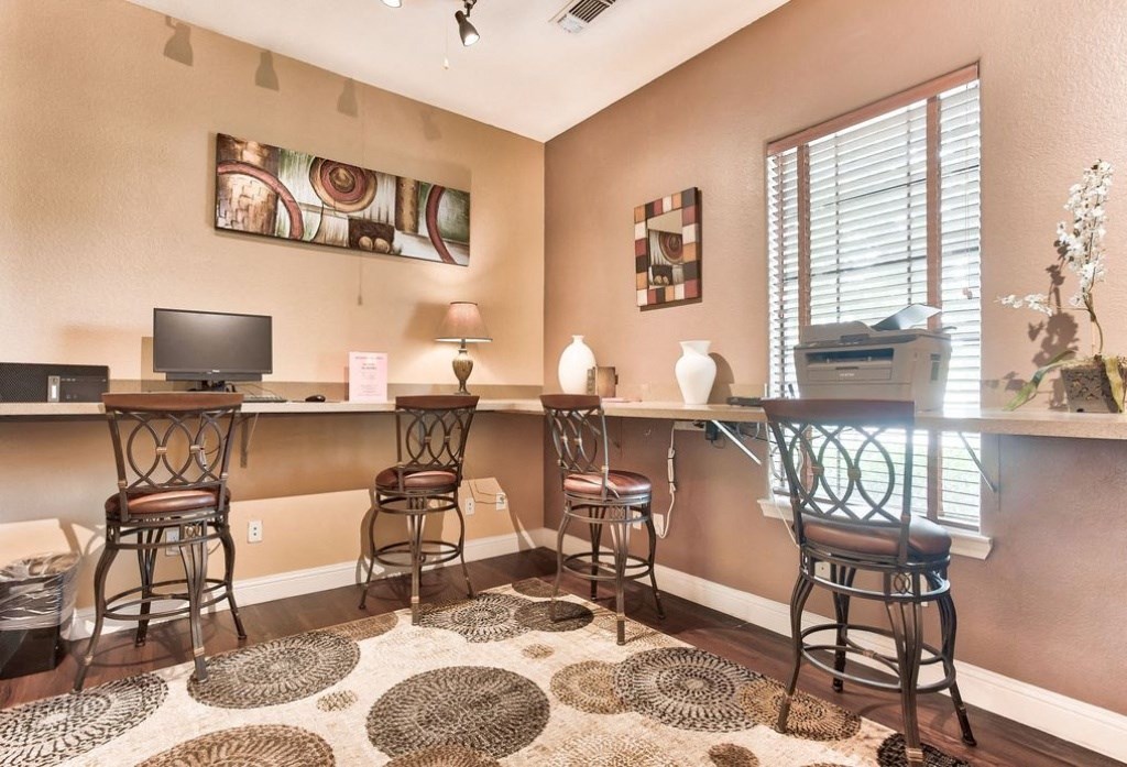 Printing room with chairs and tables