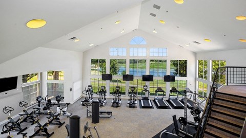 Apartments for Rent in Glendale Heights, IL 60139 – The Monroe – fitness center with lots of cardio equipment
