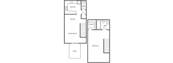 The Pearl at Highland Village Apartments in Jackson Mississippi photo of oxford floorplan