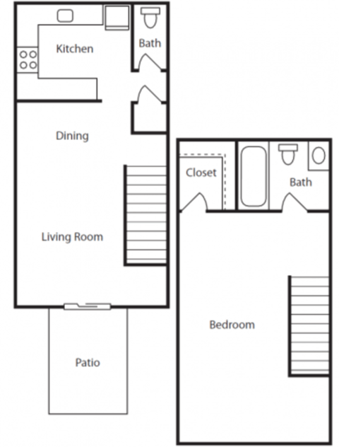The Pearl at Highland Village Apartments in Jackson Mississippi photo of oxford floorplan
