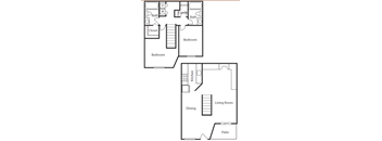 The Pearl at Highland Village Apartments in Jackson Mississippi photo of The Ascot Floorplan