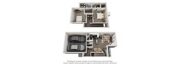 a floor plan of a 3 bedroom apartment