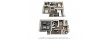 a floor plan of the villas at houston levee west apartments in cordova,