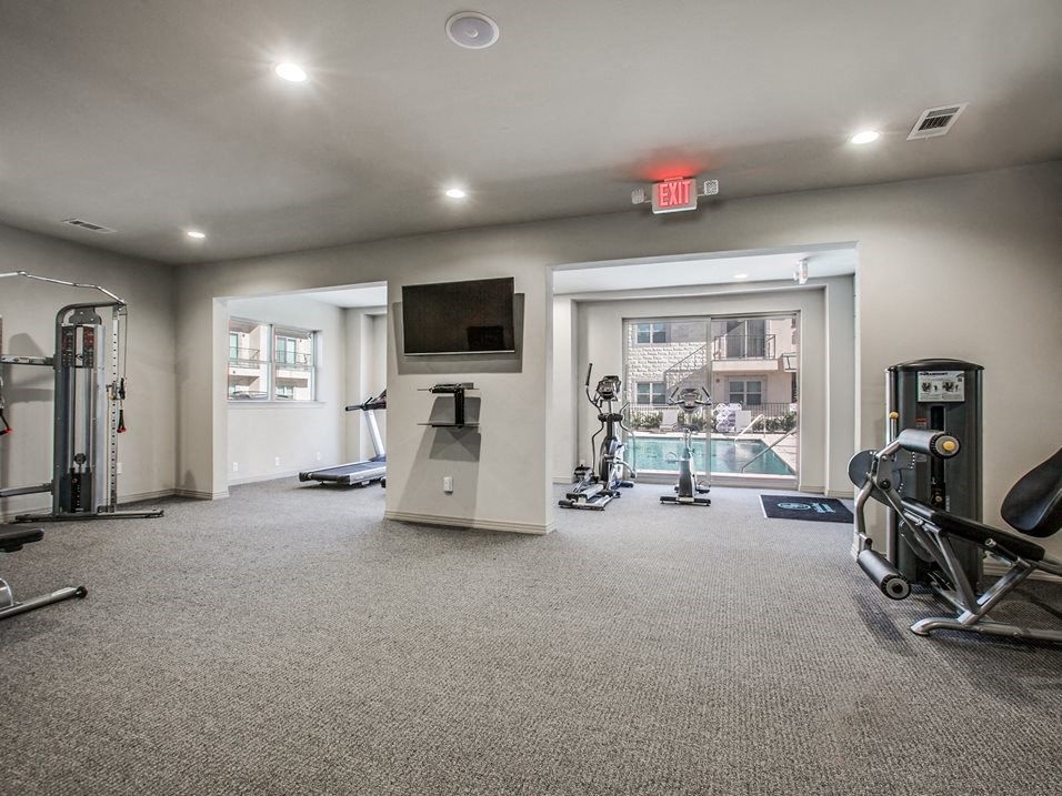 our apartments have a gym with a treadmill and elliptical