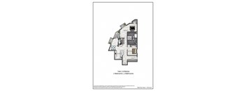 a floor plan of the cypress 2 bedrooms 1 baths