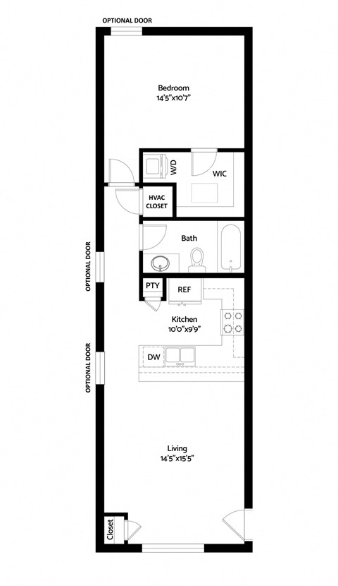 a floor plan of a small apartment