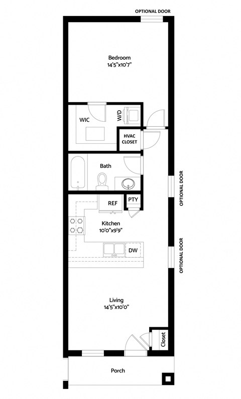 floor plan of 55 north luxury apartments to rent in the north end of boston