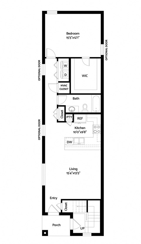 floor plan of 55 north luxury apartments to rent in the north end of boston