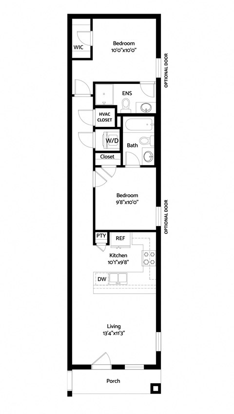 the floor plan of the apartment