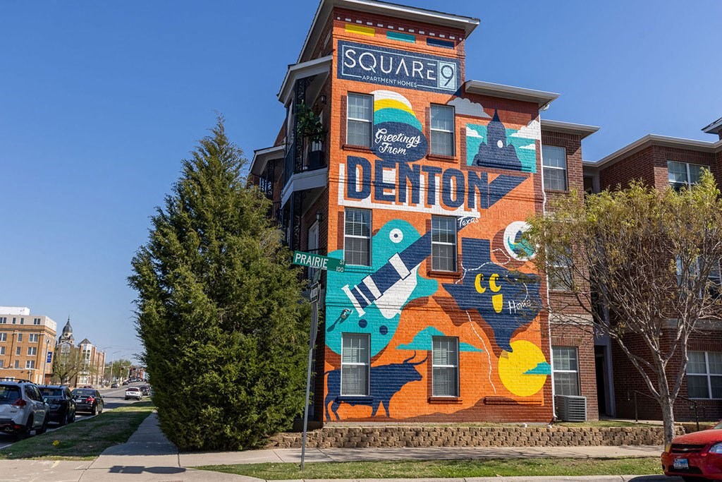 a mural on the side of a building