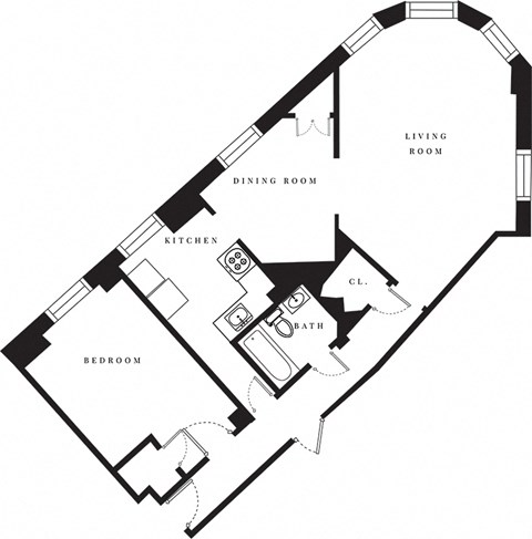 black and white floor plan of a house with floor plans of rooms