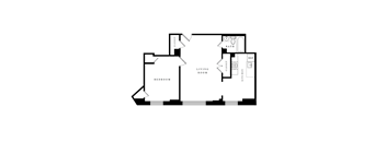 a floor plan of a house with an open floor plan